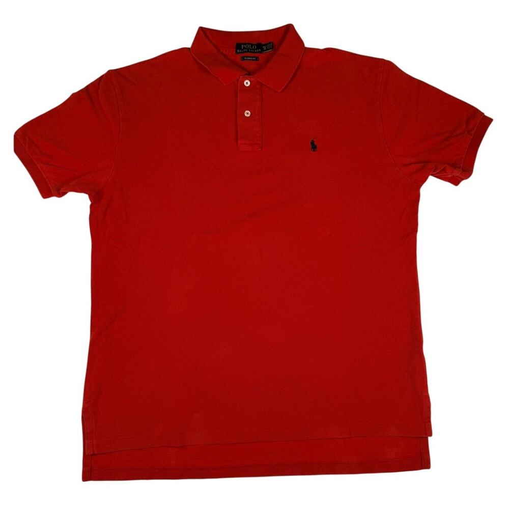 Polo Ralph Lauren Men's XL Red Classic Fit Short Sleeve Polo Shirt Cotton